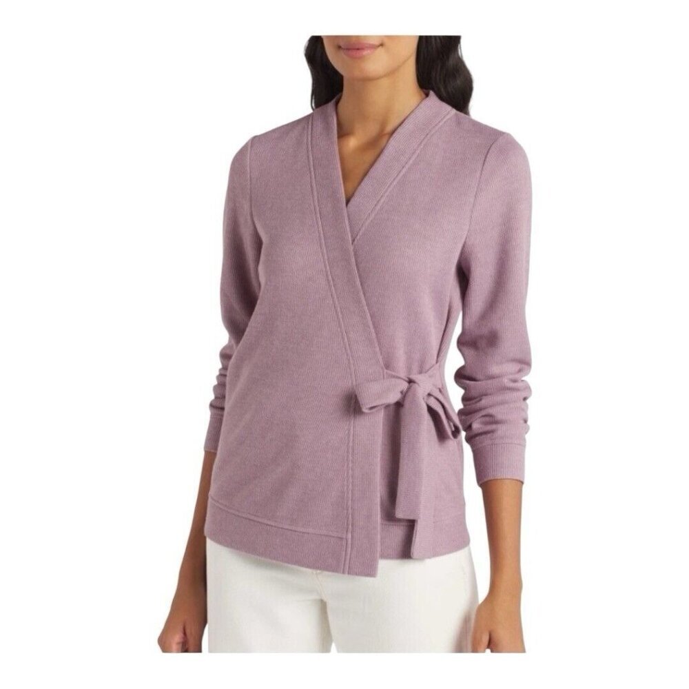 Brea Canyon Jordyn Wrap Sweater~Size Small~Lavender Light Purple~NWT  L1 10